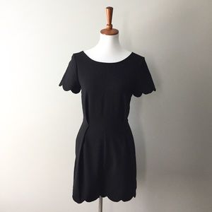 Nordstrom Monteau Scallop Edge Cap Sleeve Romper